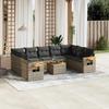VidaXL Garden Lounge Set with Cushions 10 Pcs, Patio Sofas, Patio Furniture Set, Outdoor Furniture, Grey 3259526