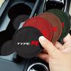2Pcs Non-slip Car Water Cup Pad Fur Drink Coaster Holder For Honda Mugen Power Civic Accord Odyssey BBJ Jazz CRV Spirior Accessories