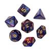 7Pcs/Set Starry Sky Acrylic Multi-side Dice Portable D4/6/8/10/12/20 Polyhedral Gaming Dice Prop Adults Family Night Party Board Game Essentials