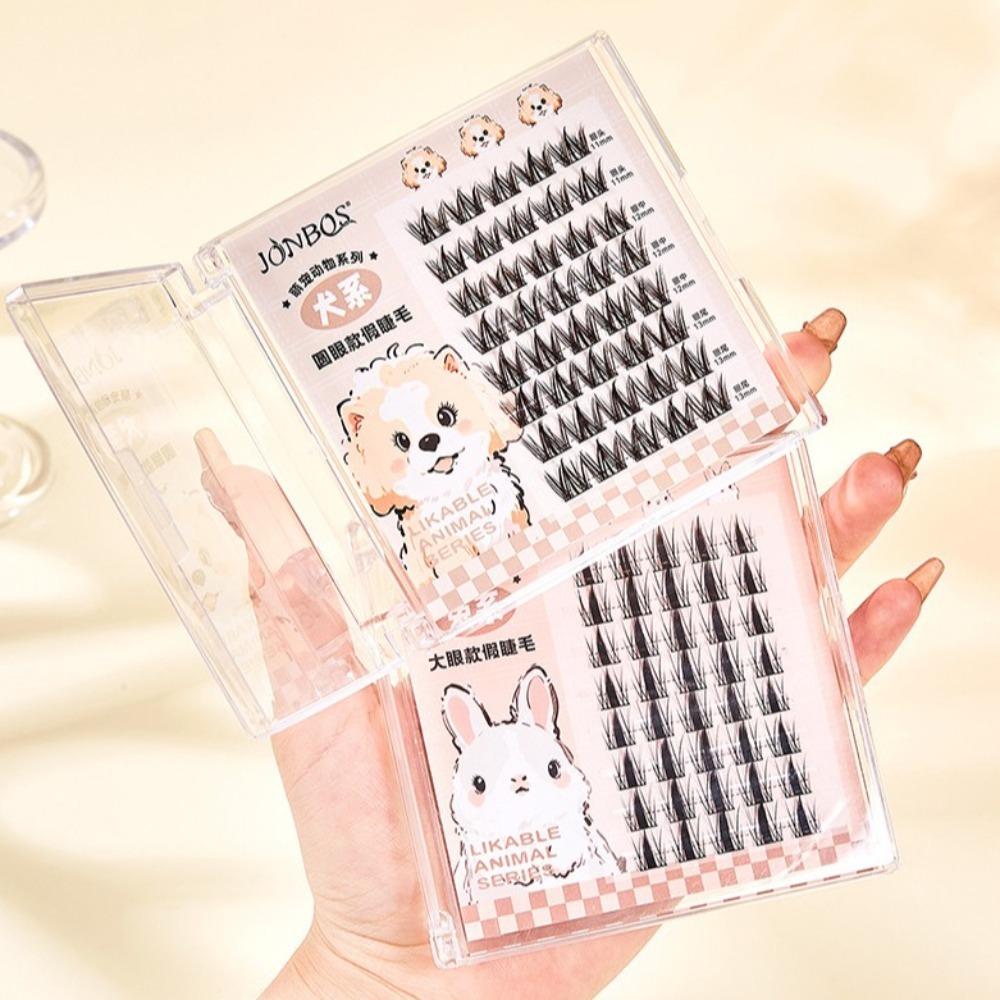 Самодельные накладные ресницы Многоразовые пучки накладных ресниц Пушистые самоклеящиеся пучки ресниц Макияж