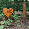 Pet Commemorative Plaque Garden Ornament Heart Shaped Memorial Plaque for Dog Cat Lover and Garden Decor Enthusiasts