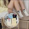 Ladies Spring and Autumn Thin Style Versatile Sweet Bow Lace Mesh Hollow Breathable Tube Socks