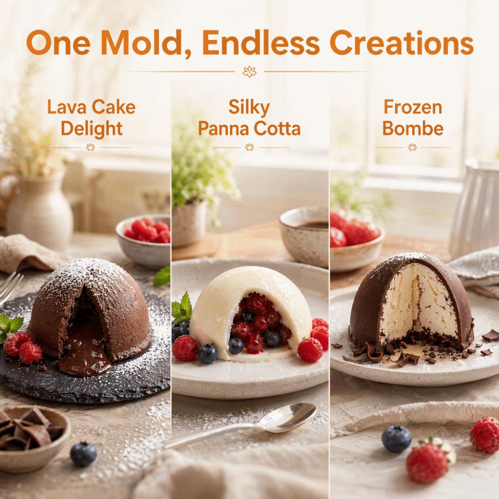 Aluminum Half Sphere Mold Shallow Half Sphere Hemisphere Cake Pan Dome Cake Pan Cake Baking