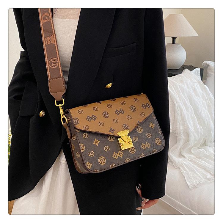 2025 New Luxury Fashion Printed Women's One Shoulder Handheld Bag Hot Sale Small Square Bag Versatile High Quality Crossbody Bag