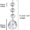 5pcs Simulate Ice Cone Crystal Hanging String Transparent Xmas Tree Decoration  Christmas