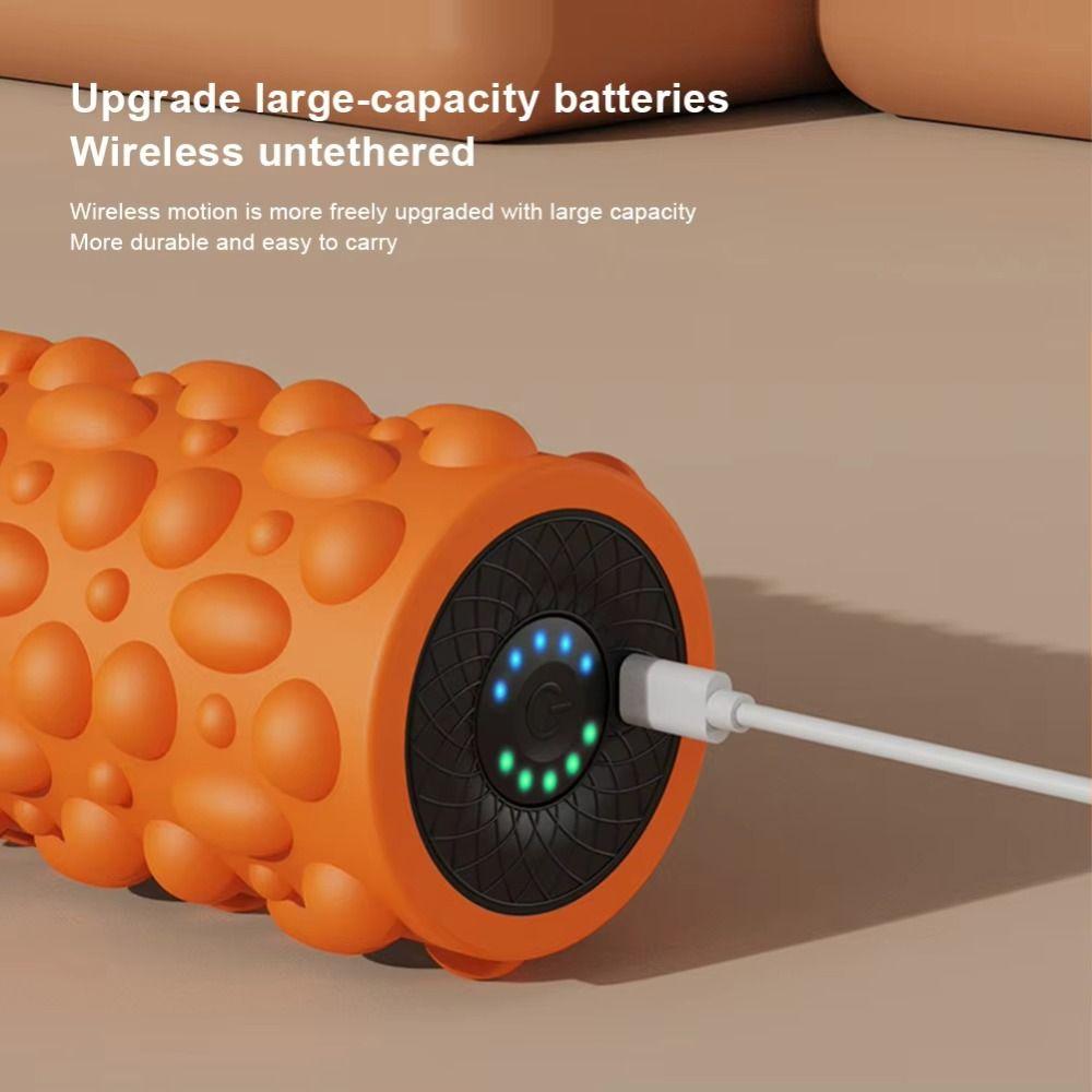 5 Modes Vibrating Foam Roller Adjustable Exercise Muscle Massager Bodybuilding