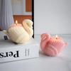 New White Swan Silicone Candle Mold Soap Resin Gypsum Mould Animal Bird Chocolate Cake Making Set Wedding Decor Gifts