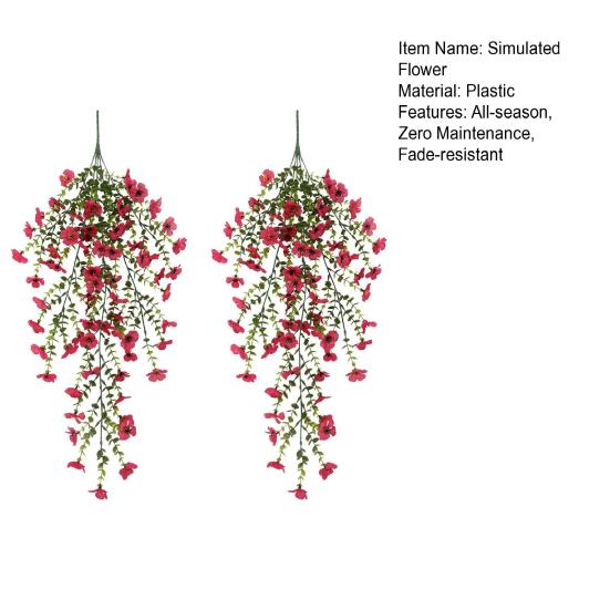 Уличные подвесные цветы, устойчивые к ультрафиолетовому излучению, букет искусственных цветов, всесезонные искусственные цветы из виноградной лозы для украшения окон, садов, крыльца, свадеб