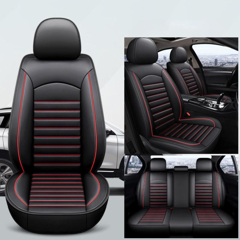 Кожаный чехол для автомобильного сиденья, комплект мягкой губки, внутренний слой, защитная подушка для автомобильного сиденья, текстурированный коврик, универсальный коврик для 5 мест автомобилей