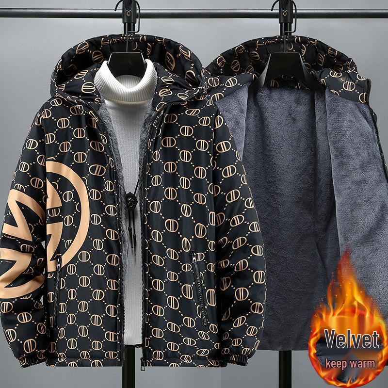 Европейская модная мужская клетчатая жаккардовая куртка с воротником-стойкой - Весенне-осенний повседневный топ в корейском стиле