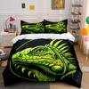 "Lizard Art Decor Set - Home" Bedding Set with 1 Duvet Cover 2 Pillowcases Single Double King Queen, Gift