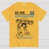 Anatomy of ED-209 Robot Cotton Summer Casual Cool Loose T-Shirt