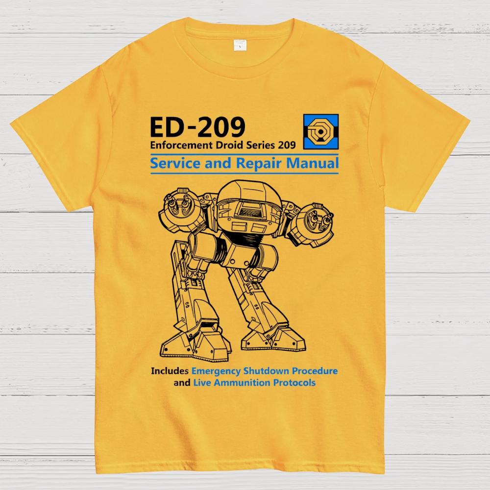 Anatomy of ED-209 Robot Cotton Summer Casual Cool Loose T-Shirt