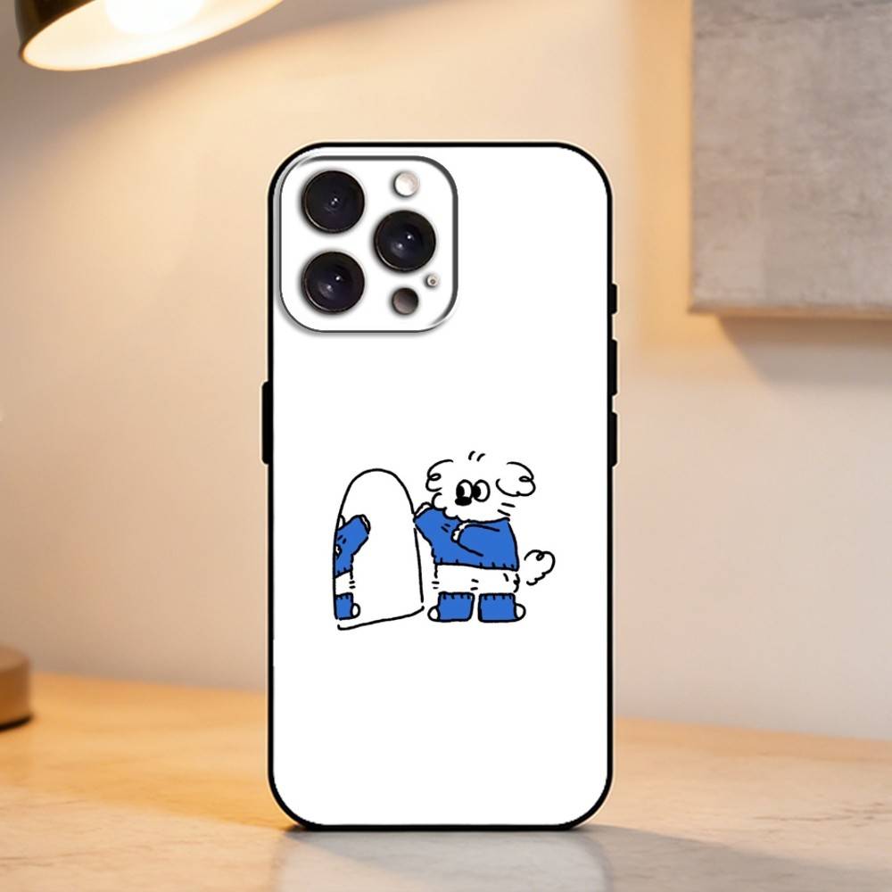 Пушистый Кудрявый Щенок Чехол Для Телефона Для iPhone 17,16,15,14,13,12,11 Plus,Pro Max,XS,Мягкий Силиконовый Черный Чехол