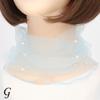 Women Clothing Accessories Transparent Scarf Circle Scarf Pearl Decor Mesh Fashion Elegant