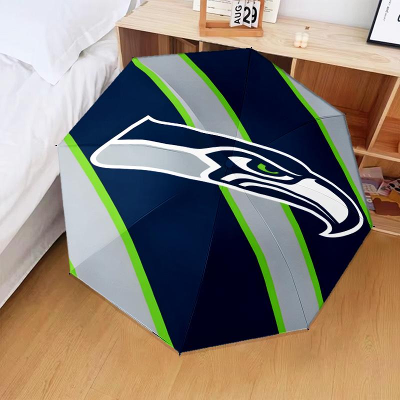 Seahawks Team Spirit Umbrella Folding umbrella, automatic umbrella 8-Frame for Travel, camping Use Gift for Halloween Christmas