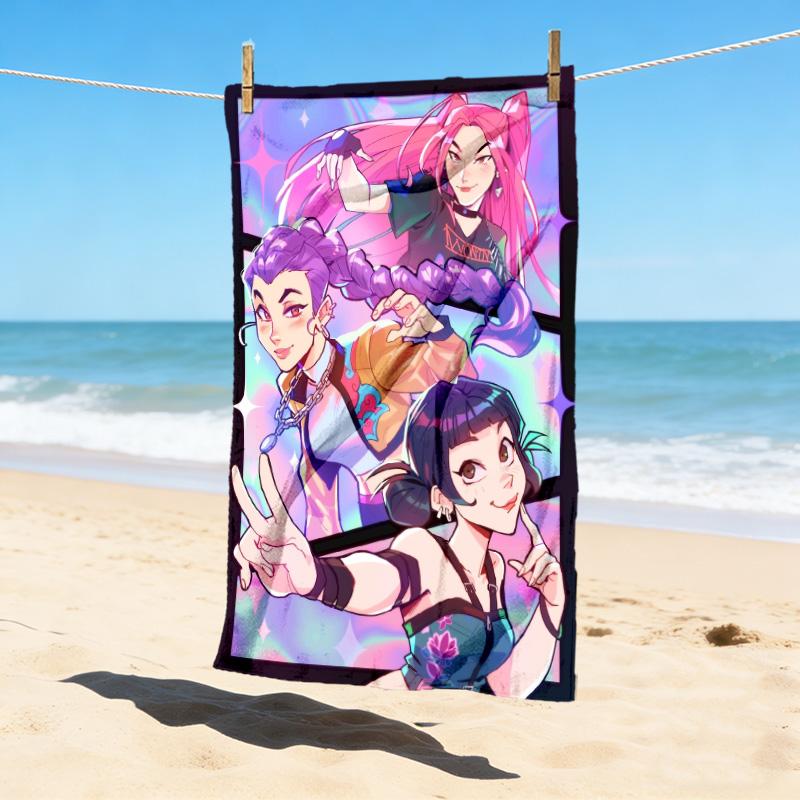 Fantasy Heroes Stylish Digital Printing Beach Towel Quick Drying Absorbent Blanket For Beach Pool Gym Travel Christmas Gift C9211287