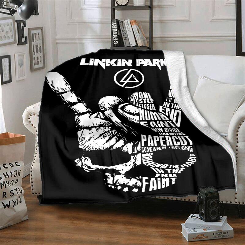 Linkin Park Flannel Blanket Soft All-Season Throw, Design for Camping, Car Travel, Hiking Sofa, Bed, Office Perfect Gift for Parties