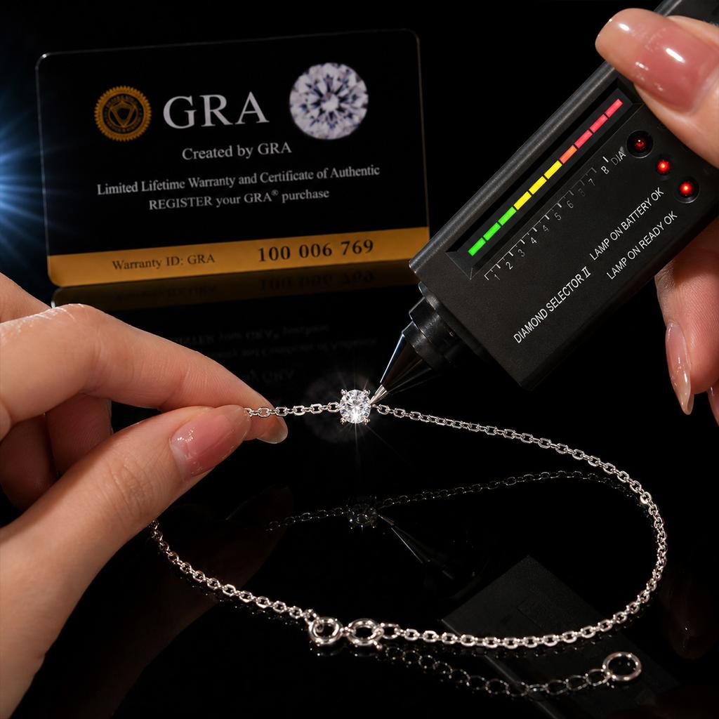 Минималистичный браслет из серебра S925 с муассанитом VVS, сертификат GRA, регулируемая удлинительная цепочка, для повседневного ношения, горячая распродажа, нежный браслет