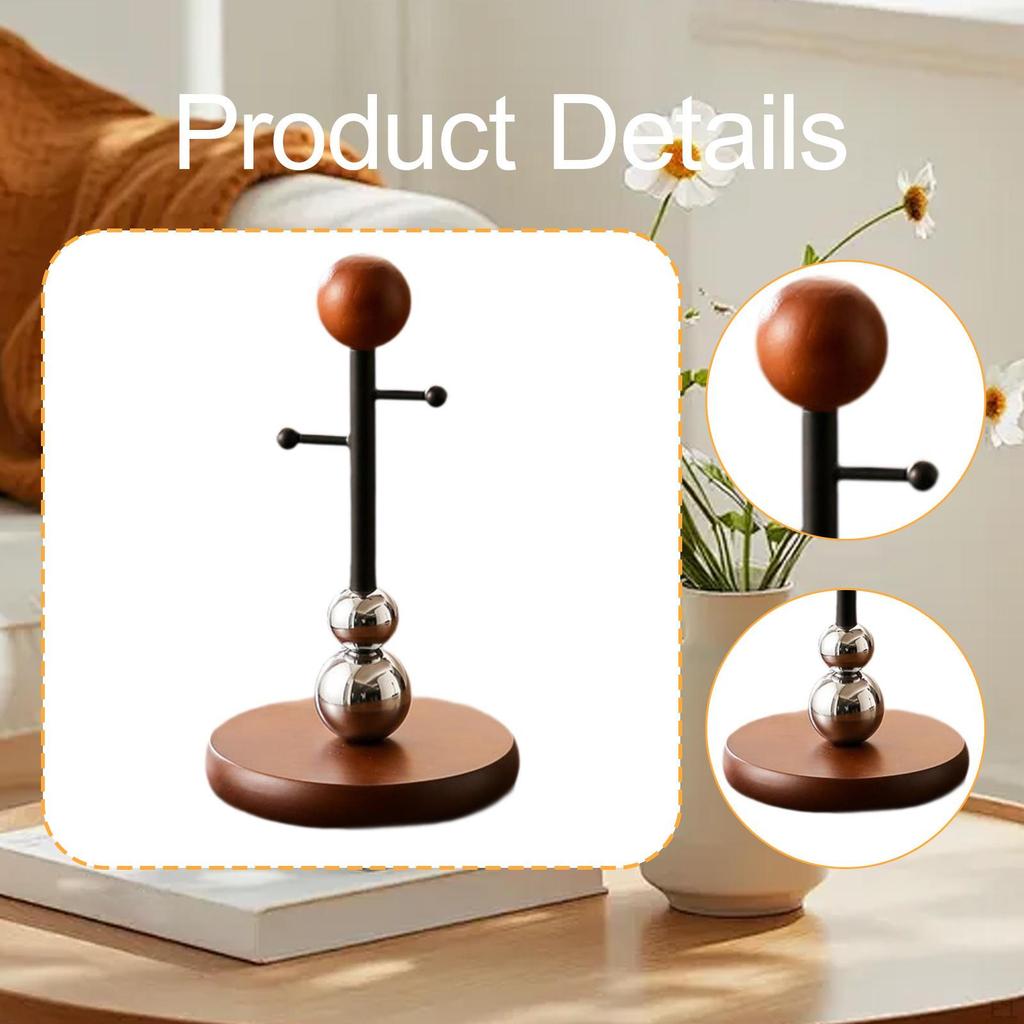 Hanging Organiser Rack Wood Walnut Key Stand Tabletop Holder for Keys