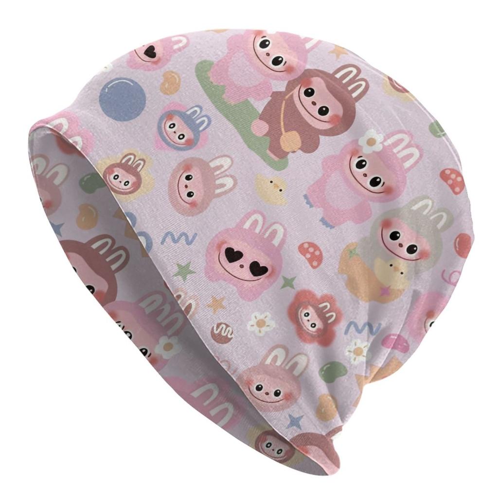 Cute Doll Monsters Bonnet Hats Hip Hop Outdoor Skullies Beanies Hat for Unisex Women Warm Dualuse Cap