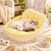 Lace-Trimmed Cat Nest Bed Removable Pet Kennel Sweet Dog Bed  Four Seasons