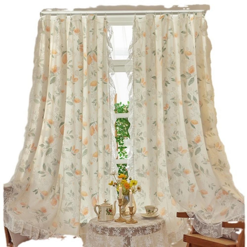 Французские цветочные кружевные шторы, затемняющие шторы, светонепроницаемые, без перфорации, монтажная шторная ткань