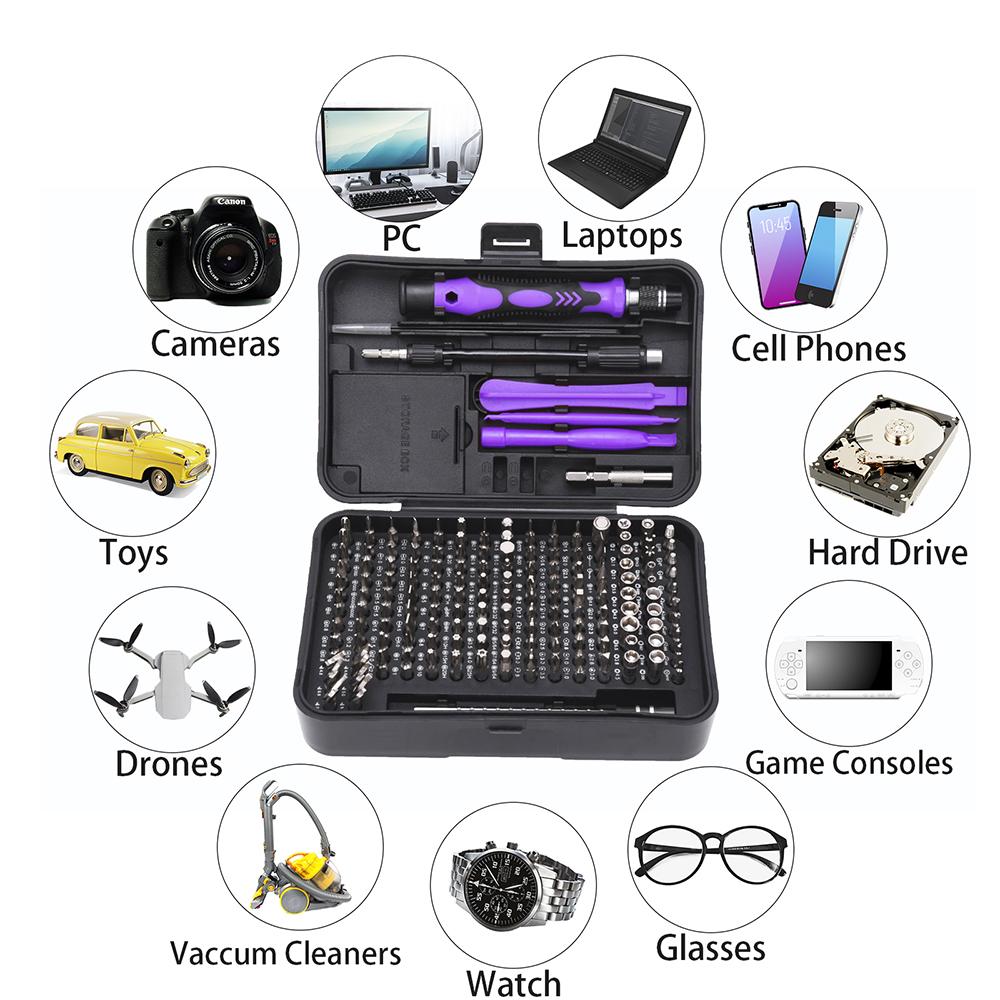 170 в 1 Набор прецизионных отверток Набор отверток Набор прецизионных бит для Xiaomi Iphone Компьютер Часы Отвертка Torx Инструмент для ремонта