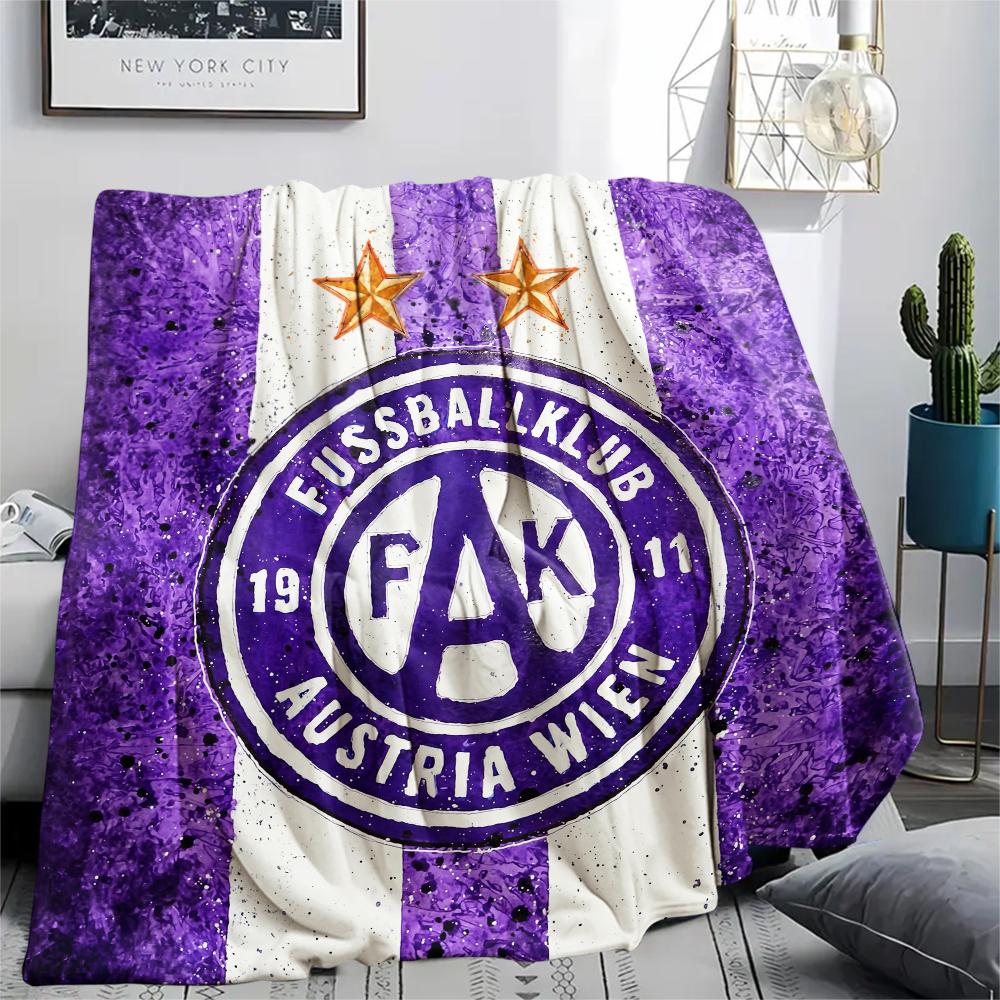 Austria Vienna FC Emblem,pattern Flannel Blanket, High quality Comfortable for All Seasons, Home Decor, Warmth and Comfort, Perfect for Gifts.