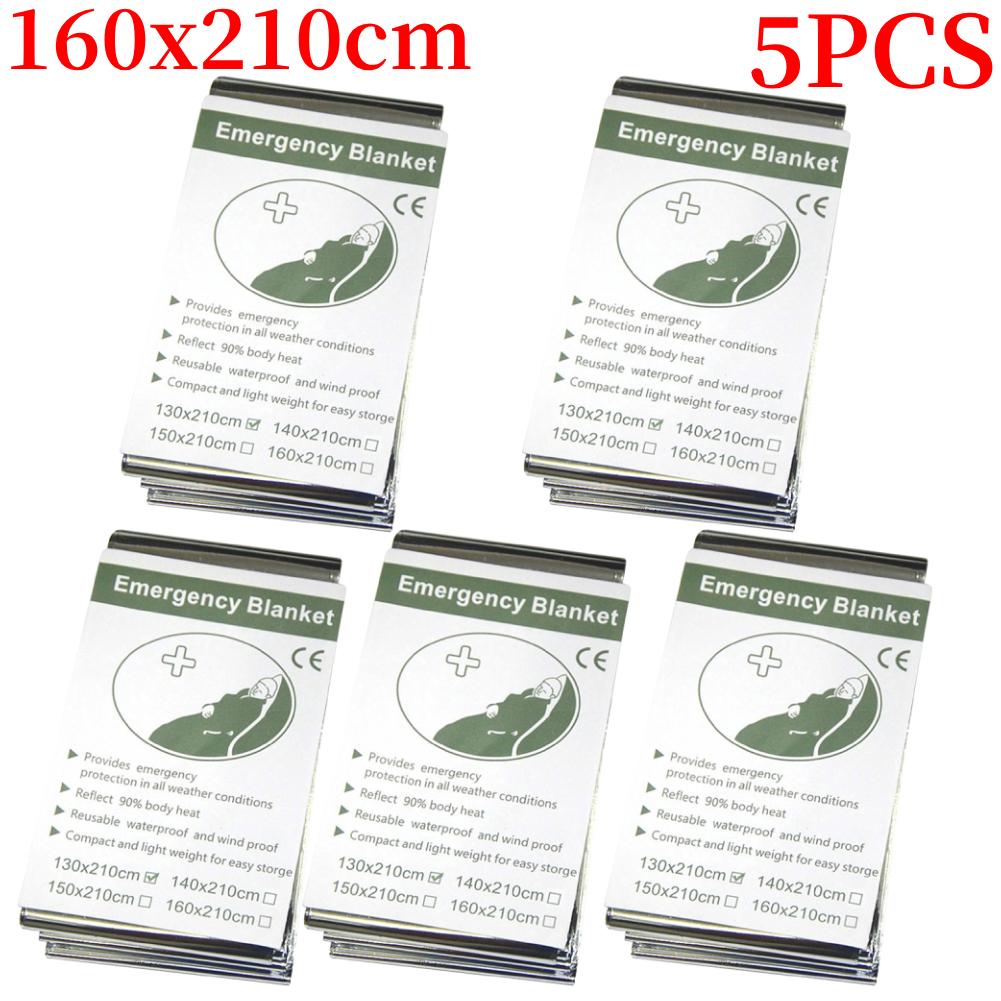Аварийное термопончо-одеяло Легкое складное Водостойкое Ветрозащитное Солнцезащитное Многоразовое Первая помощь Коврик для кемпинга Покрытие