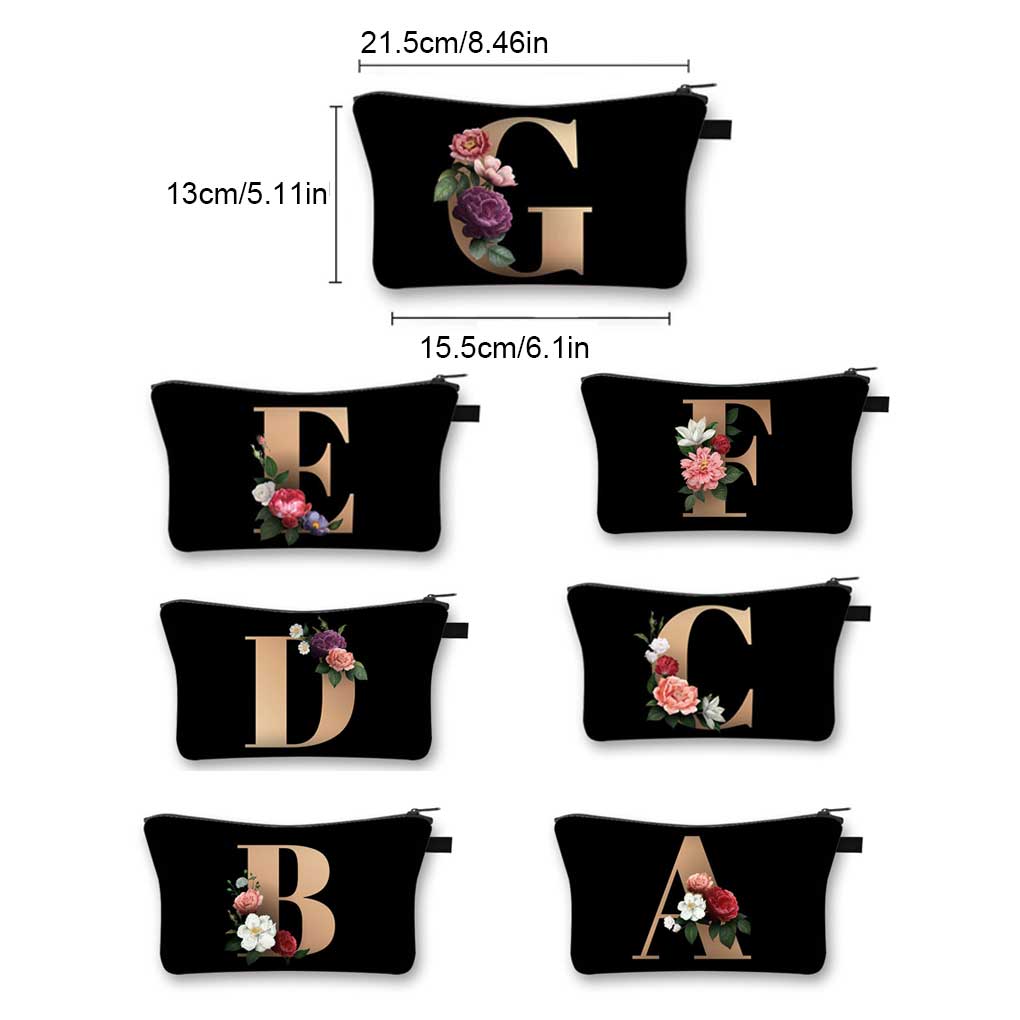 Cosmetic Bag Letters Toiletry Makeup Case Large Capacity Wash Make-up Storage Organizer Travel Portable Organizers Women