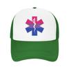Star Of Life Bi Pride  Mesh Sun Hats Healthcar Running Hippie Dropshipping Snapback Cap Couple Women Casual Print Trucker Hat