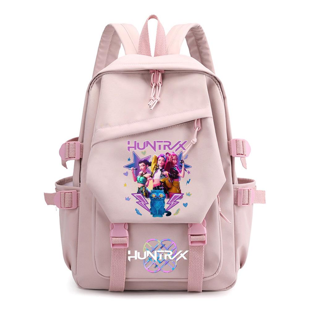 Мультяшный K-pop Рюкзак с принтом «Охотники на демонов» для мальчика-подростка, школьная сумка для девочки, детский студенческий рюкзак для книг, женская дорожная сумка, детский подарок, рюкзак