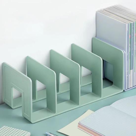 File Organizer for Desk 4 Compartments Large Magazine Manager Document Holder Thickened Bookshelf for Office Home