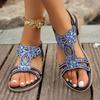 Fashion Plus Size 36-46 Women Shoe Rhinestone Flat Sandals Elastic Band Beach Shoes for Women Fashion Casual Open Toe Sandalias De Mujer