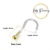 KODY PIERCING ЗОЛОТО 14 карат Bioflex, изогнутый хвостовик и головка, шариковая форма 2 мм