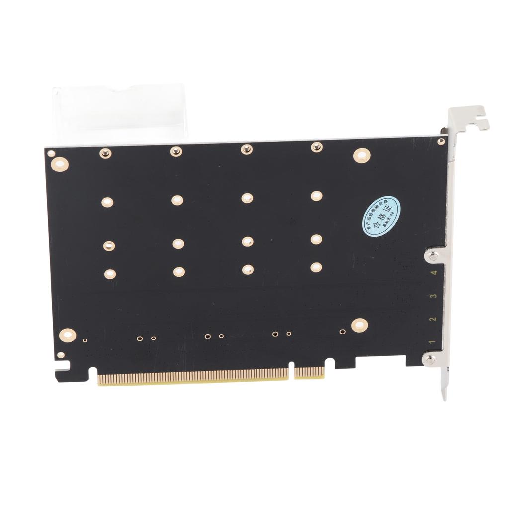 Адаптер M.2 NVME SSD to PCIE X16, 4-портовая высокоскоростная карта Soft Raid 4x32 Гбит/с с индивидуальным светодиодом