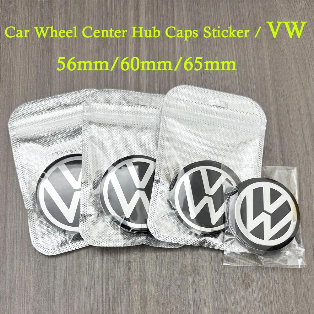 Volkswagen 4pcs 56mm 60mm 65mm Automotive Wheel Hub Center Cover Replacement Parts Suitable for CC Sagitar, Magotan, Jetta Polo ZOPQR1