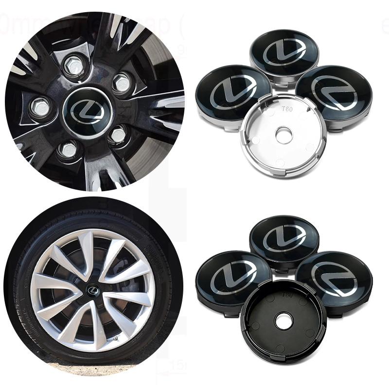 BKTX2 For Lexus 4pcs 60mm Car Wheel Center Cover Hub Cap Auto Decoration Accessories RX350 IS250 CT200h ES250 ES300h NX300h IS200