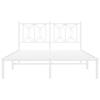 VidaXL Cadre de lit métal sans matelas et tête de lit blanc 140x200 cm 376178