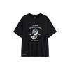 Wade Series Letter Pattern Printed Ice Feel Loose Short Sleeve T-Shirt Unisex Tops Black AHST531-1