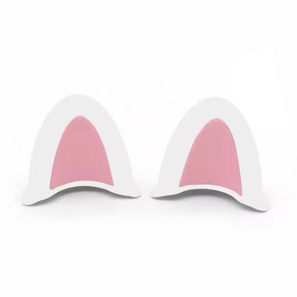 2Pcs Cute Cat Ears Helmet Decoration Motorcycle Electric Stickers Decor Multicolor Motorcycle Helmets Accessories Universal