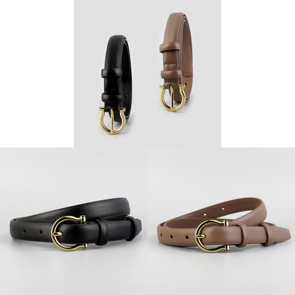 Classic Leather Woman Belt For Denim Pants With Alloy Buckle For Casual Wear