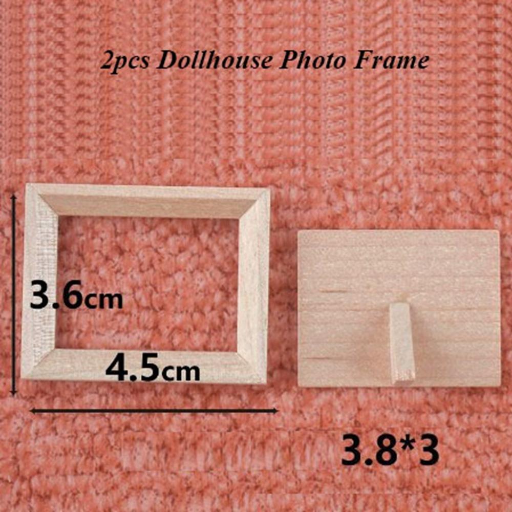 2 шт. Аксессуары для DIY Деревянная фоторамка Мини-дисплей для фото Высококачественная модель имитации мебели