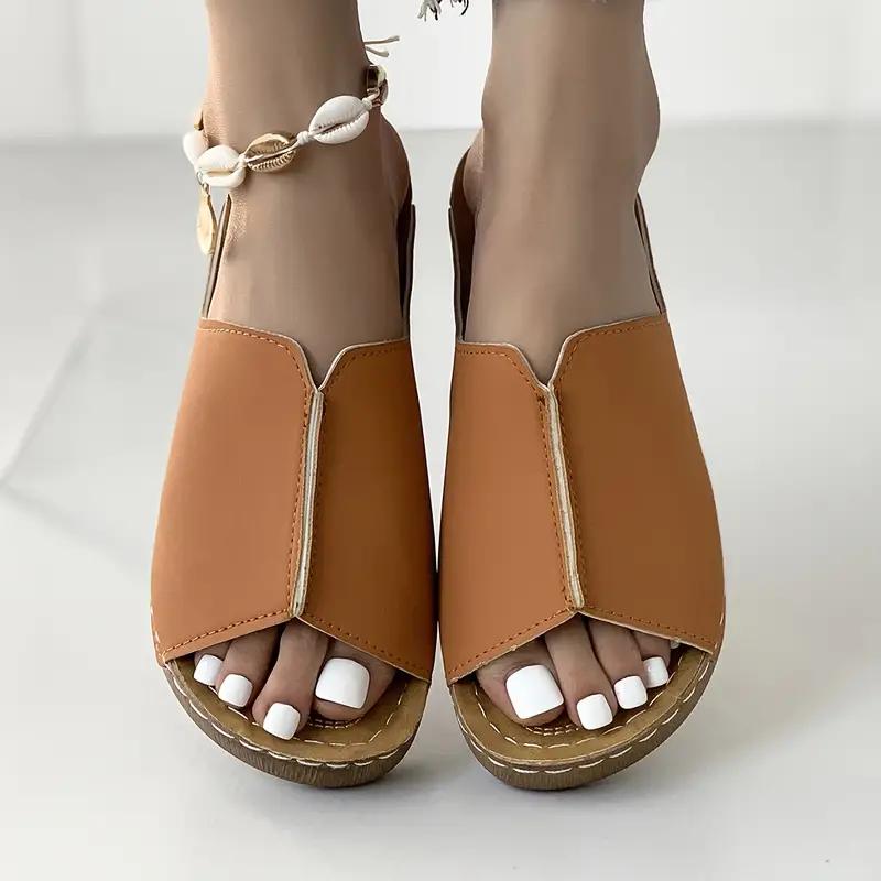 Весенне-летние новые скользкие женские удобные тапочки на наклонном каблуке с толстой подошвой, простые и повседневные тапочки для внешнего ношения