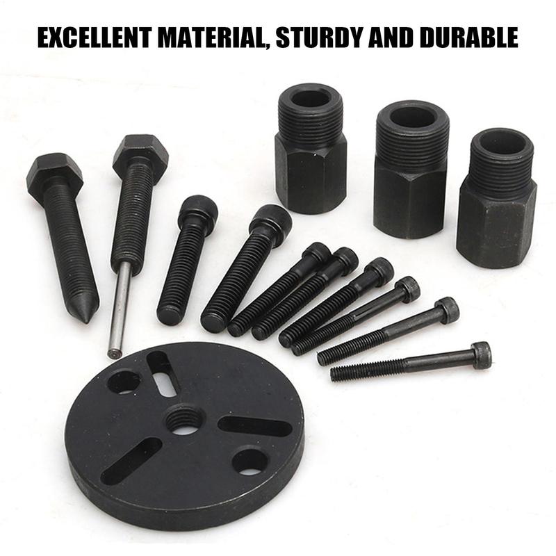 Air Conditioning Clutch Removal Tool AC Compressor Remover Installer Puller 14 Pcs Car AC Repair Kits For Automative Vehicle Car