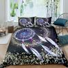 Dream Catcher Duvet Cover Mandala Bohemian Feather Polyester Quilt Cover Exotic Ethnic Tribal Hippie Full Twin Double Queen King