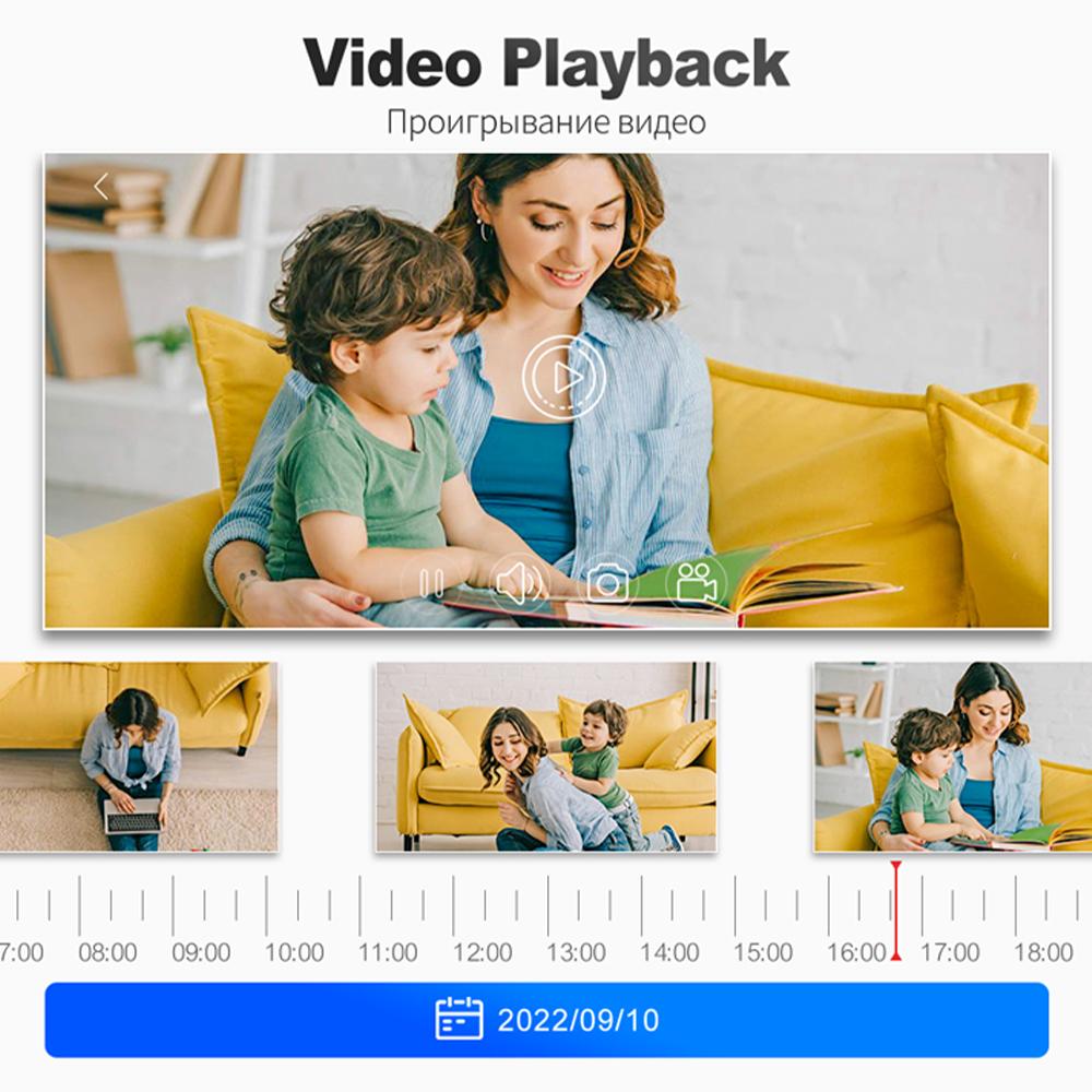 Techage 8-канальная 4-мегапиксельная PTZ-система безопасности POE IP-камера Открытый AI Обнаружение человека Двустороннее аудио-видеонаблюдение NVR Комплект камеры