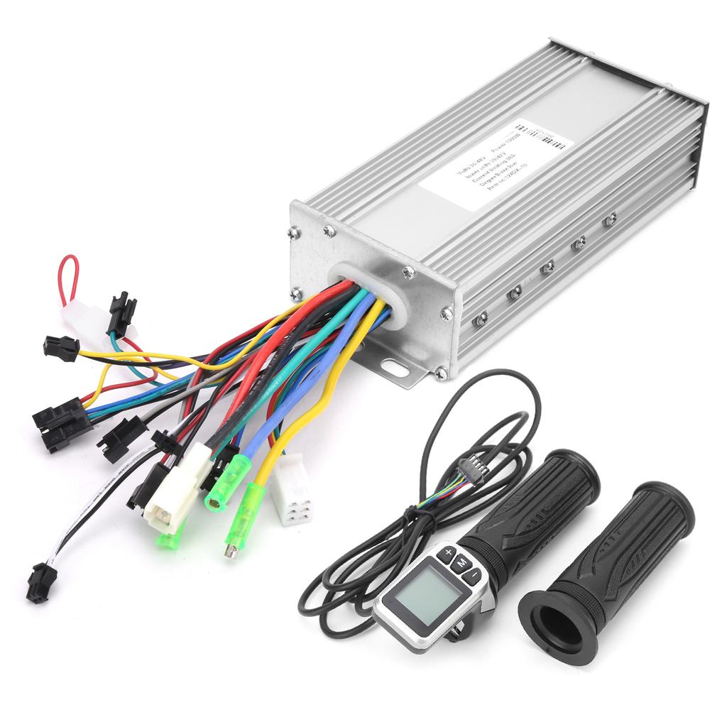 36V48V 1000W Brushless Controller and 124DX LCD Twist Throttle 2 In 1 for Electric Scooter