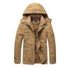 Winter Men's Fleece Thickened Jacket Men's Supply Medium and Long Hooded Jacket